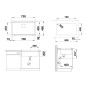 Blanco Etagon 700 - Évier en silgranit, 730x460 mm, avec accessoires, InFino, blanc doux 527078