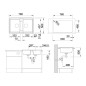 Blanco Lexa 8 - Évier en silgranit, 780x500 mm, InFino, blanc doux 527098