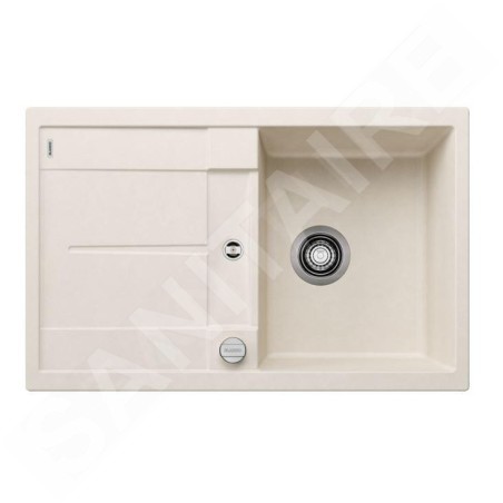 Blanco Metra 45 - Évier en silgranit, 780x500 mm, avec commande de vidage, blanc doux 527105
