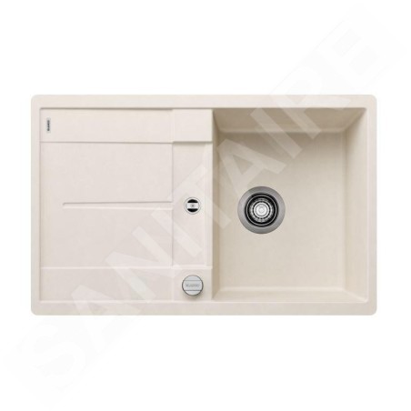 Blanco Metra 45 - Évier en silgranit, 770x490 mm, avec commande de vidage, blanc doux 527107
