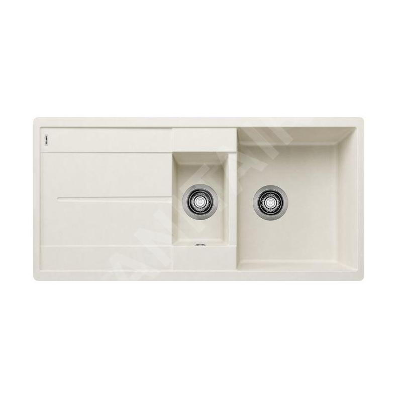 Blanco Metra 6 - Évier en silgranit, 990x490 mm, avec commande de vidage et accessoires, blanc doux 527118