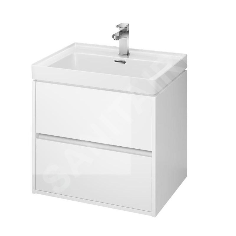 Cersanit Crea - Meuble-lavabo, 53x59x45 cm, 2 tiroirs, blanc S924-003 Cersanit Crea - Meuble-lavabo, 53x59x45 cm, 2 tiroirs, blanc S924-003