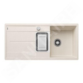 Blanco Metra 6 - Évier en silgranit, 990x490 mm, avec commande de vidage et accessoires, blanc doux 527118