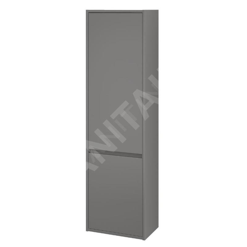 Cersanit Crea - Armoire haute, 140x40x25 cm, 2 portes, charnières G/D, gris S924-025