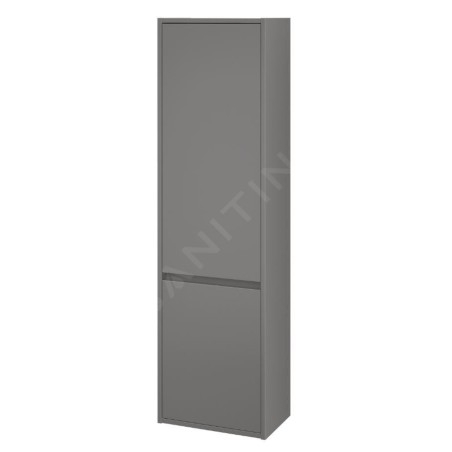Cersanit Crea - Armoire haute, 140x40x25 cm, 2 portes, charnières G/D, gris S924-025