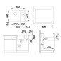 Blanco Subline 340/160 - Évier en silgranit, 552x427 mm, évier à gauche, InFino, blanc doux 527161 Blanco Subline 340/160 - Évier en silgranit, 552x427 mm, évier à gauche, InFino, blanc doux 527161