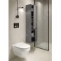 Cersanit Crea - Armoire haute, 140x40x25 cm, 2 portes, charnières G/D, gris S924-025