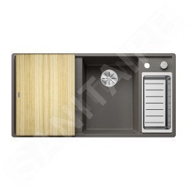 Blanco Axia III 6 - Évier en silgranit 1000x510 mm, avec commande de vidage et accessoires, InFino, gris 527229