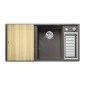 Blanco Axia III 6 - Évier en silgranit 1000x510 mm, avec commande de vidage et accessoires, InFino, gris 527229