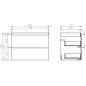 Cersanit Moduo - Meuble-lavabo, 57x80x45cm, 2 tiroirs, blanc S929-008 Cersanit Moduo - Meuble-lavabo, 57x80x45cm, 2 tiroirs, blanc S929-008