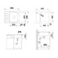 Blanco Elon 45 - Évier en silgranit 650x500 mm, avec accessoires, InFino, gris 527250