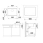 Blanco Etagon 500 - Évier en silgranit 527x427 mm, avec accessoires, InFino, gris 527257 Blanco Etagon 500 - Évier en silgranit 527x427 mm, avec accessoires, InFino, gris 527257