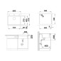Blanco Etagon 6 - Évier en silgranit 600x510 mm, avec accessoires, InFino, gris 527259