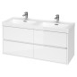 Cersanit Crea - Meuble-lavabo, 53x119x45 cm, 4 tiroirs, blanc S931-001 Cersanit Crea - Meuble-lavabo, 53x119x45 cm, 4 tiroirs, blanc S931-001