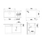 Blanco Etagon 8 - Évier en silgranit, 780x510 mm, avec accessoires, InFino, gris 527262