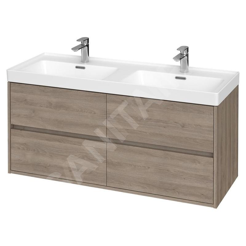 Cersanit Crea - Meuble avec lavabo, 53x119x45 cm, 4 tiroirs, chêne S801-325 Cersanit Crea - Meuble avec lavabo, 53x119x45 cm, 4 tiroirs, chêne S801-325