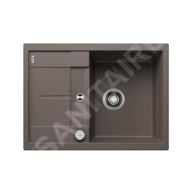 Blanco Metra 45 - Évier en silgranit, 680x500 mm, avec commande de vidage, gris 527285