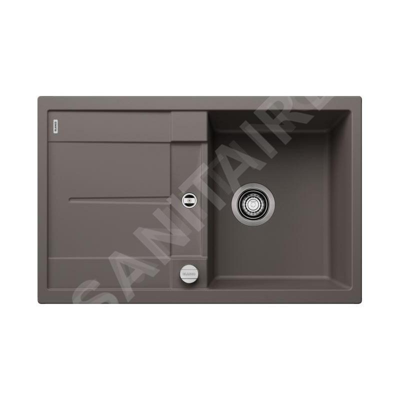 Blanco Metra 45 - Évier en silgranit, 780x500 mm, avec commande de vidage, gris 527288