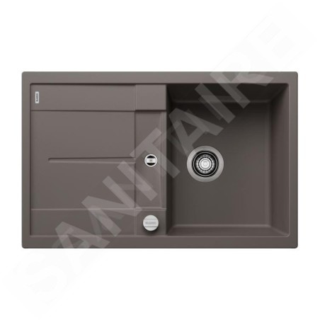 Blanco Metra 45 - Évier en silgranit, 780x500 mm, avec commande de vidage, gris 527288