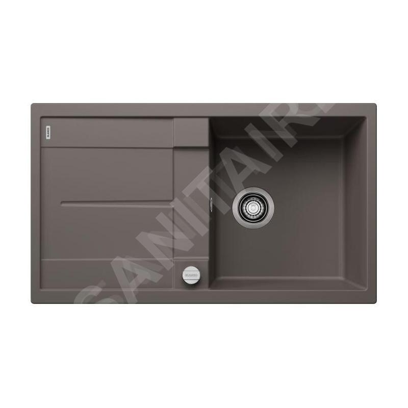 Blanco Metra 5 - Évier en Silgranit, 860x500 mm, avec commande du vidage, gris 527292