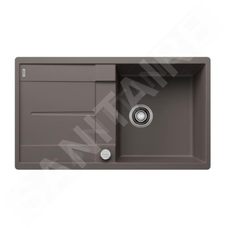 Blanco Metra 5 - Évier en silgranit, 850x490 mm, avec commande de vidage, gris 527294