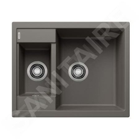 Blanco Metra 6 - Évier en silgranit, 615x500 mm, avec commande de vidage, gris 527295