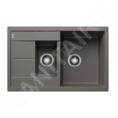 Blanco Metra 6 - Évier en silgranit, 780x500 mm, avec commande de vidage, gris 527297