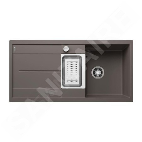 Blanco Metra 6 - Évier en silgranit 1000x500 mm, avec commande de vidage et accessoires, gris 527299