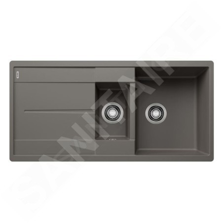 Blanco Metra 6 - Évier en silgranit, 990x490 mm, avec commande de vidage et accessoires, gris 527301