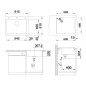 Blanco Pleon 6 - Évier en Silgranit, 615x510 mm, InFino, gris 527320 Blanco Pleon 6 - Évier en Silgranit, 615x510 mm, InFino, gris 527320