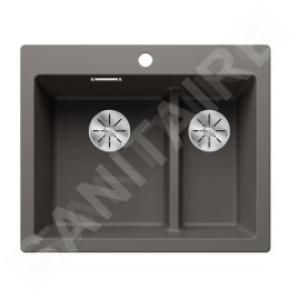 Blanco Pleon 6 Split - Évier en Silgranit, 615x510 mm, InFino, gris 527322
