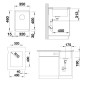 Blanco Subline 320 - Évier en Silgranit, 350x460 mm, InFino, gris 527343