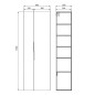 Cersanit City - Armoire haute, 180x60x36 cm, 2 portes, blanc S584-019-DSM