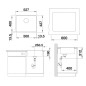 Blanco Subline 500 - Évier en silgranit, 527x427 mm, InFino, gris 527352 Blanco Subline 500 - Évier en silgranit, 527x427 mm, InFino, gris 527352