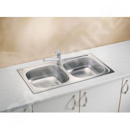 Alveus Basic - Évier 860x435 mm, inox 1008846