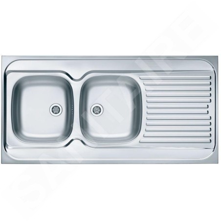 Alveus Classic - Évier 1200x600 mm, bac à gauche, inox 1008990