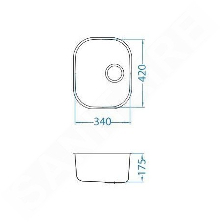 Alveus Variant - Évier 360x440 mm, inox 1009012