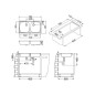 Alveus Basic - Évier 780x435 mm, inox 1039145
