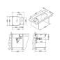 Alveus Duo - Évier 560x440 mm, inox 1039363