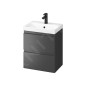 Cersanit Moduo - Meuble avec lavabo, 57x50x35 cm, 2 tiroirs, anthracite S801-478 Cersanit Moduo - Meuble avec lavabo, 57x50x35 cm, 2 tiroirs, anthracite S801-478