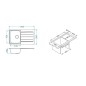 Alveus Line - Évier 860x500 mm, inox 1065579