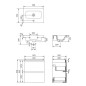 Cersanit Moduo - Meuble avec lavabo, 57x50x35 cm, 2 tiroirs, anthracite S801-478 Cersanit Moduo - Meuble avec lavabo, 57x50x35 cm, 2 tiroirs, anthracite S801-478