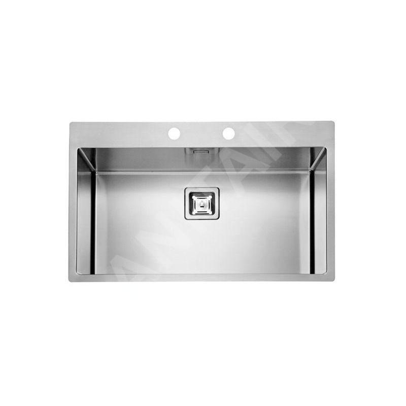 Alveus Stylux - Évier 790x510 mm, avec commande du vidage, inox 1084292