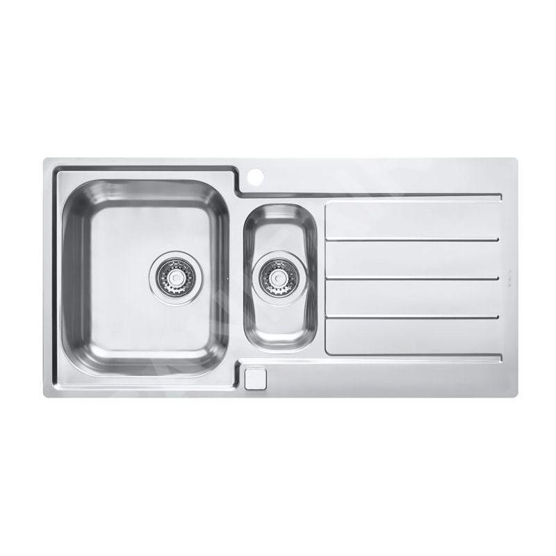Alveus Line Maxim - Évier 980x500 mm, avec commande du vidage, inox 1085943