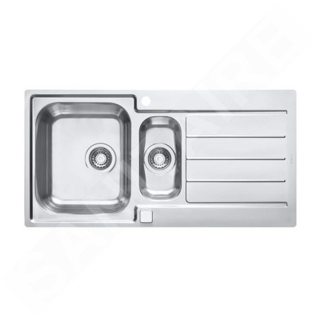 Alveus Line Maxim - Évier 980x500 mm, avec commande du vidage, inox 1085943