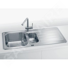 Alveus Line Maxim - Évier 980x500 mm, avec commande du vidage, inox 1085943