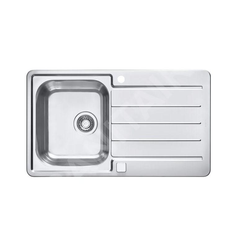 Alveus Line Maxim - Évier 860x500 mm, avec commande du vidage, inox 1085945