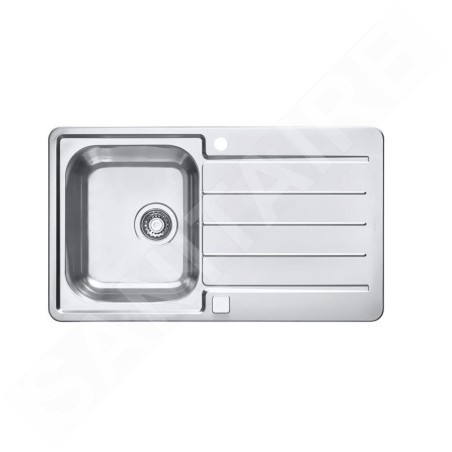 Alveus Line Maxim - Évier 860x500 mm, avec commande du vidage, inox 1085945