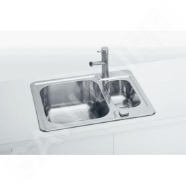 Alveus Line Maxim - Évier 615x500 mm, avec commande du vidage, inox 1085946