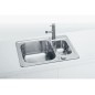 Alveus Line Maxim - Évier 615x500 mm, avec commande du vidage, inox 1085946